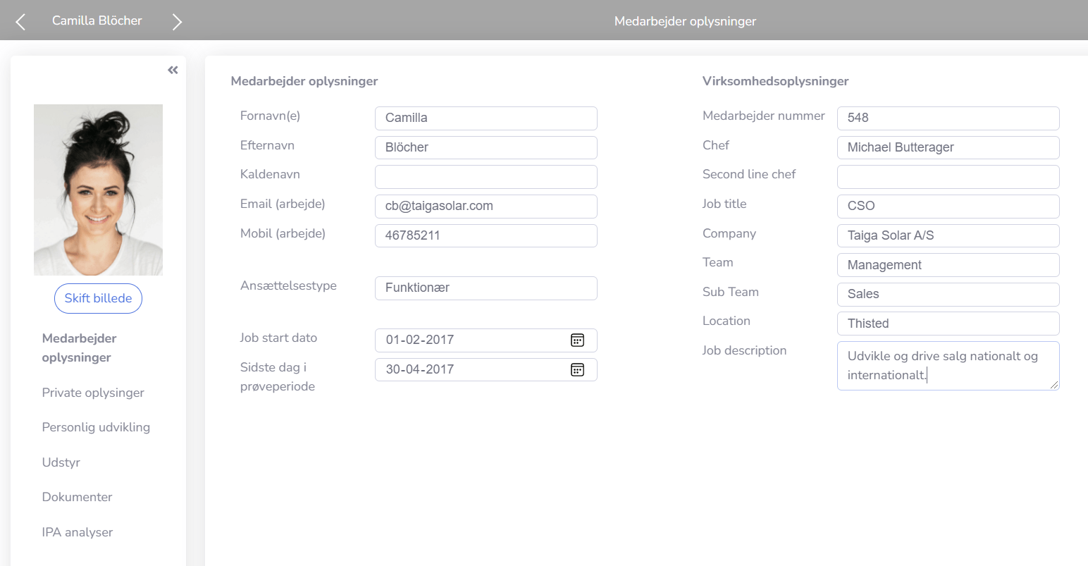 IPA HR Features og HR functions